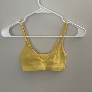 Colsie Yellow Ribbed Bralette
